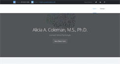 Desktop Screenshot of aliciacolemanphd.com