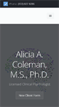 Mobile Screenshot of aliciacolemanphd.com